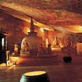 A stupa in one of the Dambulla caves