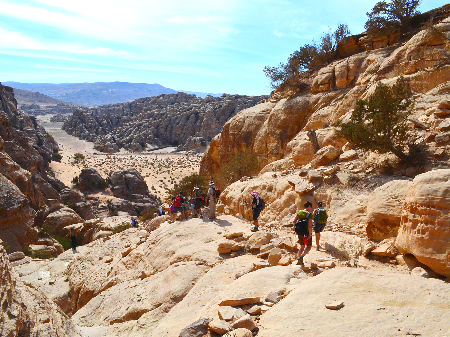 Day 6 - Trek through rock canyons to Little Petra