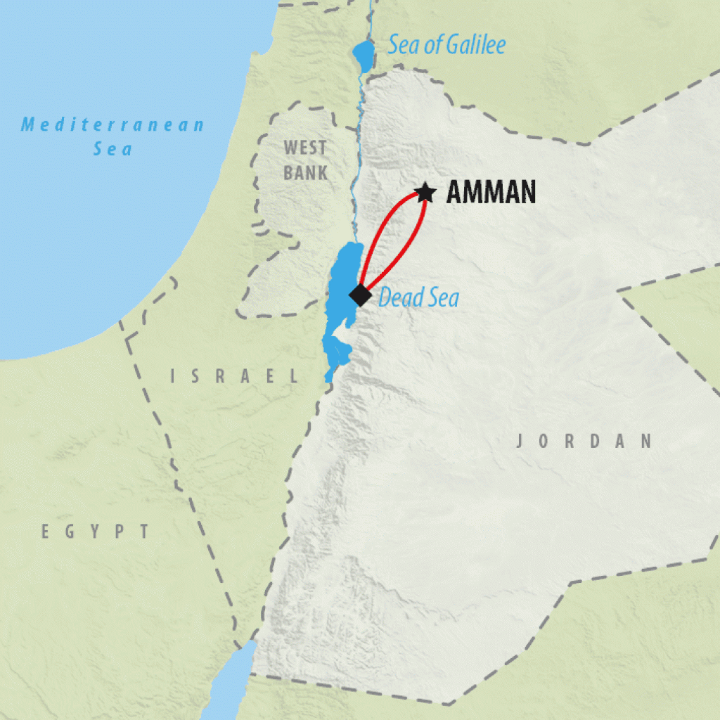 Amman: Dead Sea Dalliance - 1/2 day map