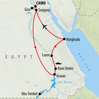 Egypt Explorer, Nile Cruise & Coast - 13 days map