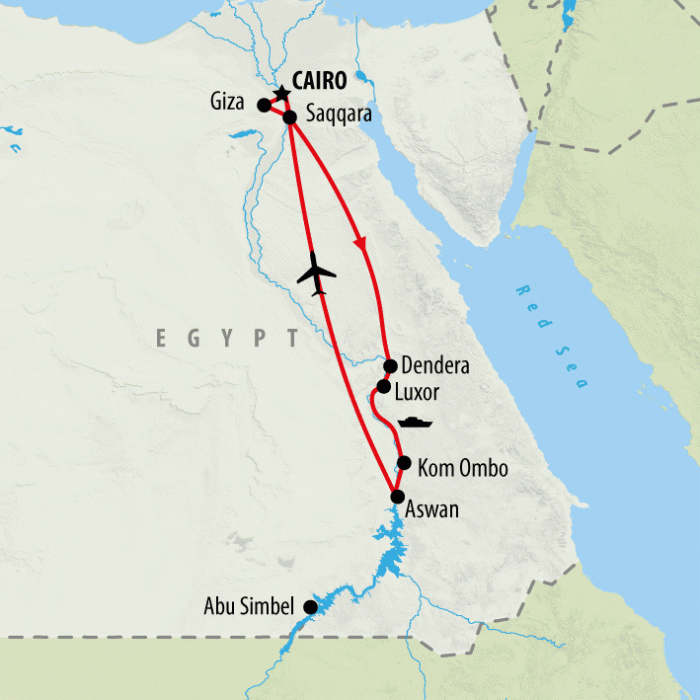 tourhub | On The Go Tours | Egypt Highlights & Hidden Gems - 11 days | Tour Map