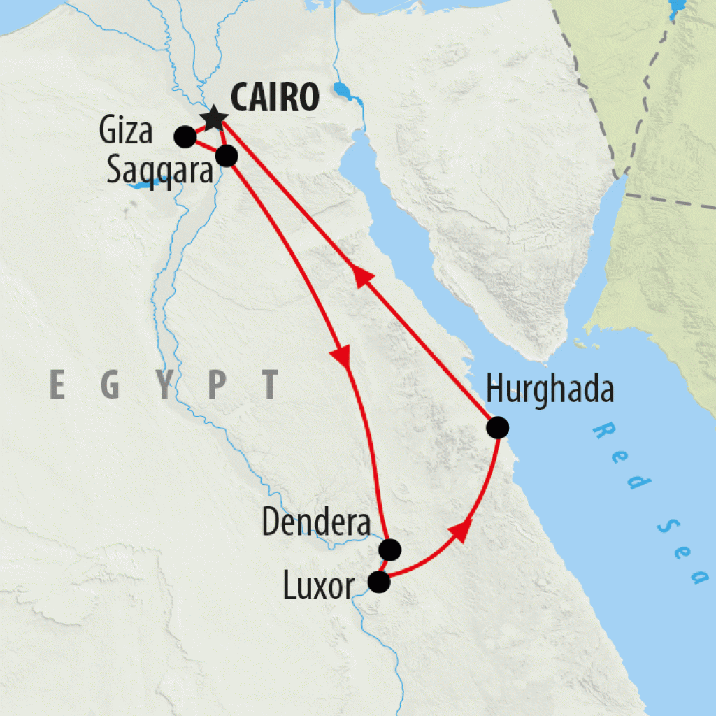 Egypt Uncovered - 11 days map