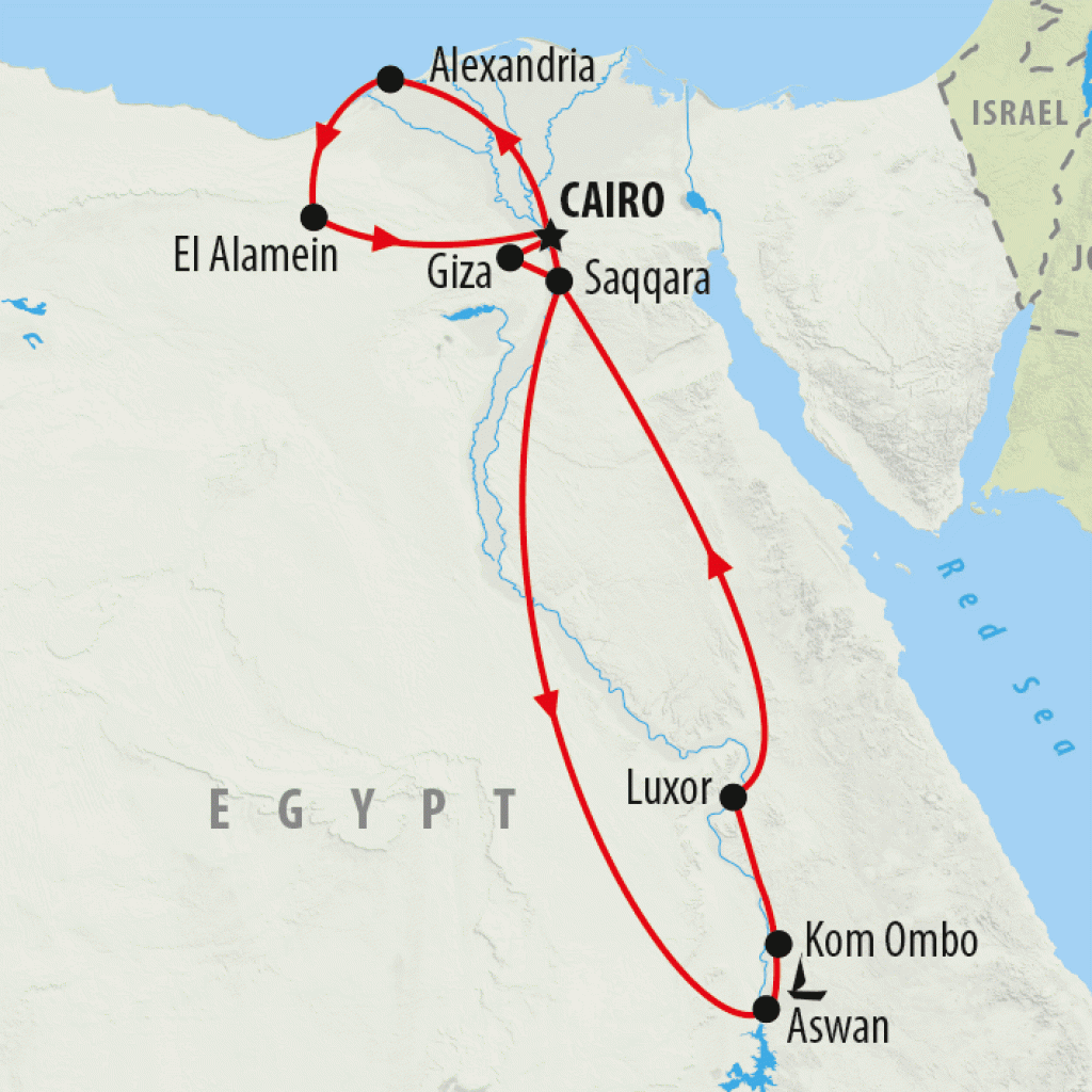 Alexandria & Ancient Egypt - 13 days map
