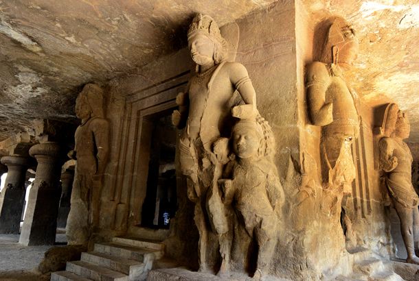 The Elephanta Caves near Mumbai are a top UNESCO site on the Indian Subcontinent