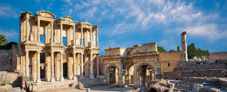 The stunning ancient ruins at the historical site of Ephesus