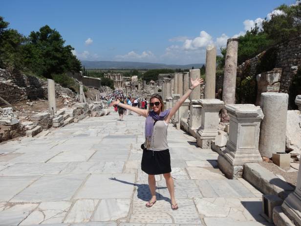 The stunning ancient ruins at the historical site of Ephesus