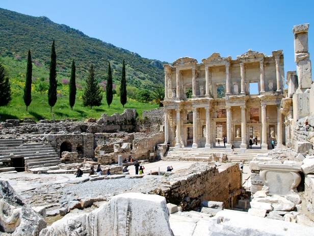 The stunning ancient ruins at the historical site of Ephesus