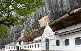 Exterior of Dambulla Cave Temple - Sri Lanka Tours - On The Go Tours