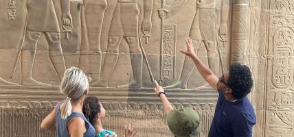 Family at Kom Ombo Temple - Egypt Family Tours - On The Go Tours