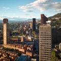 The skyline of the financial district in Bogota, the capital of Colombia