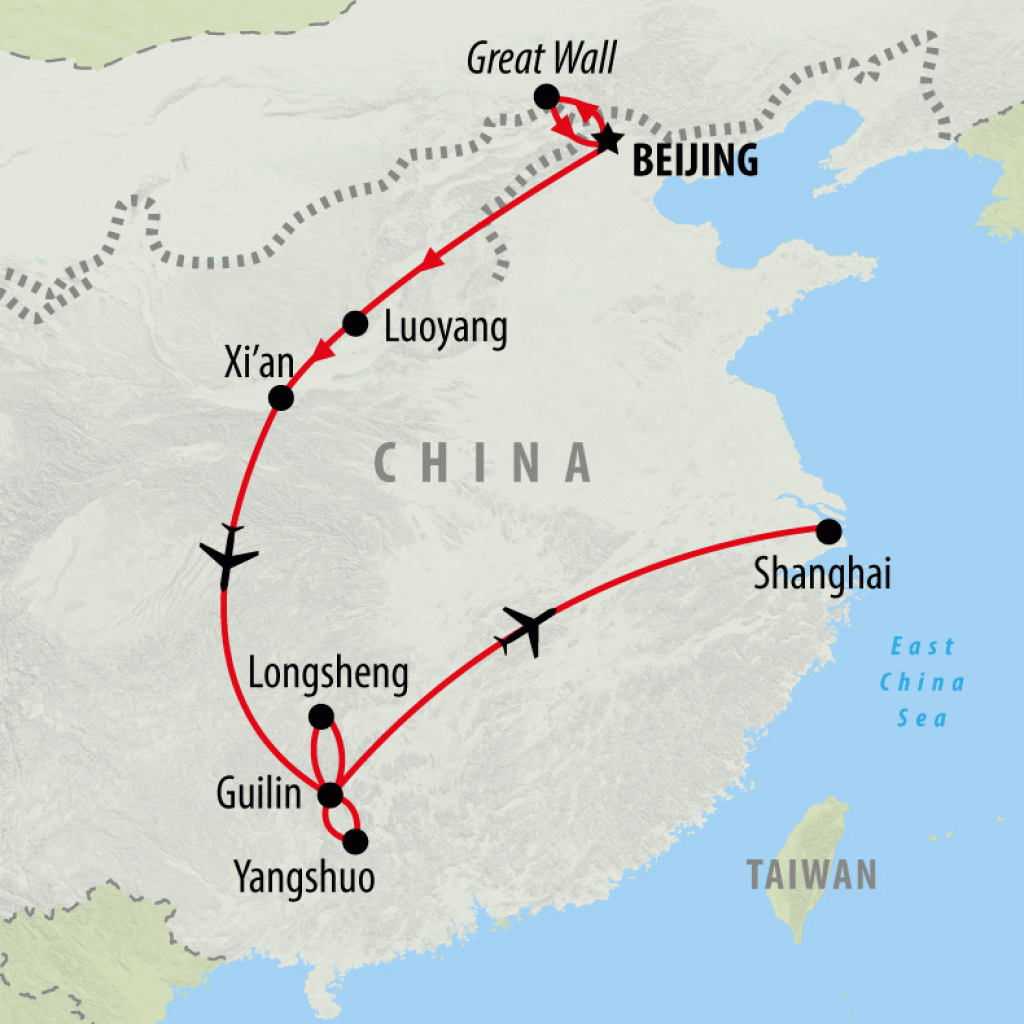 Fine China - 13 days Map