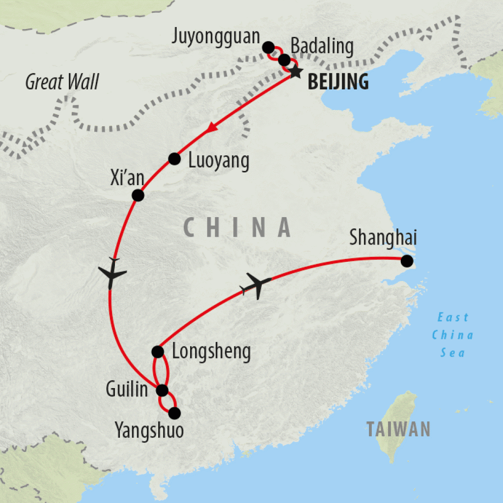Fine China - 13 days map