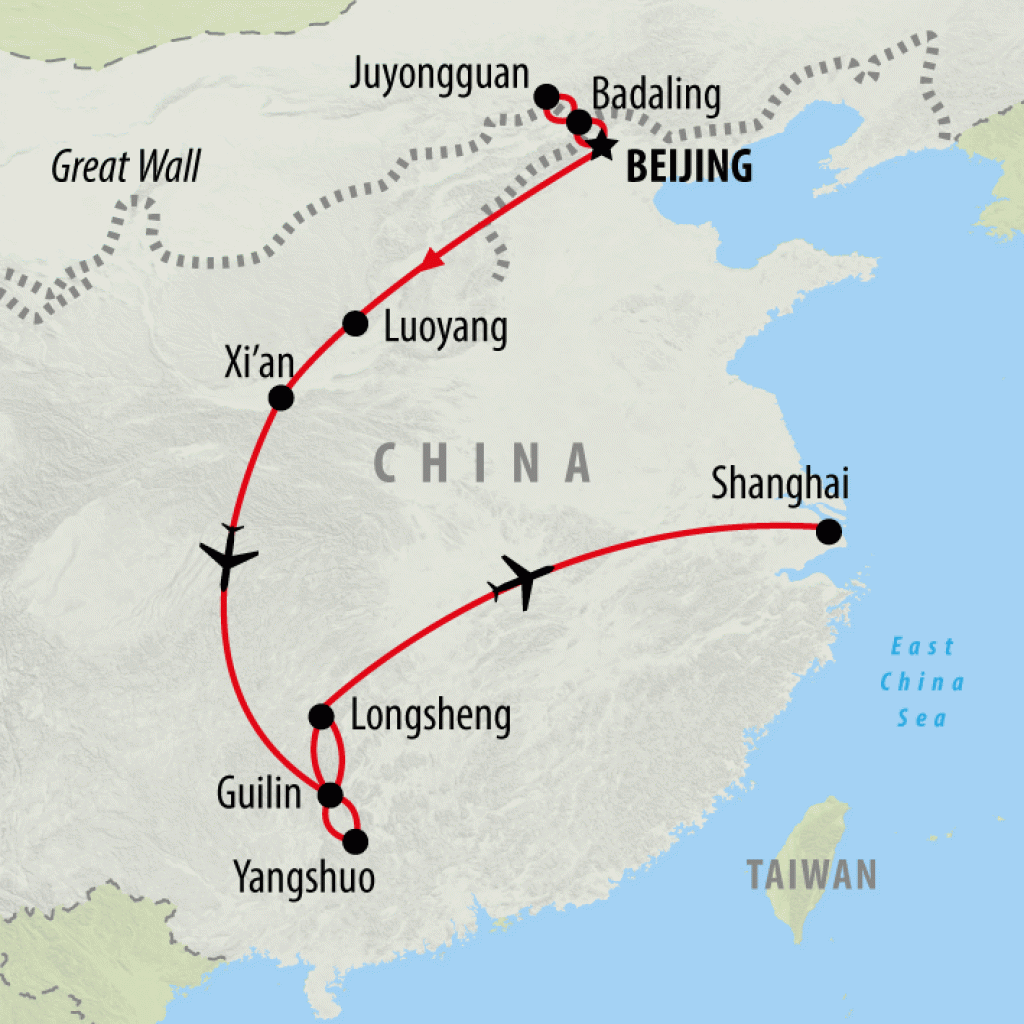 Fine China - 13 days map