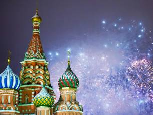 Fireworks over St Basil's Cathedral - Russia Tours - On The Go Tours