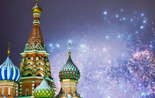 Fireworks over St Basil's Cathedral - Russia Tours - On The Go Tours