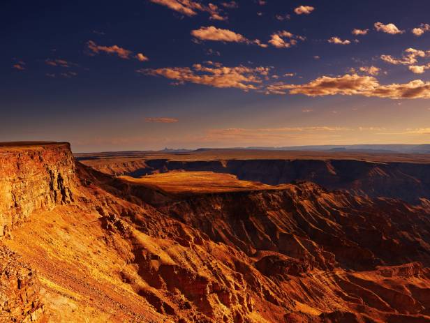 Aerial view over the Fish River Canyon