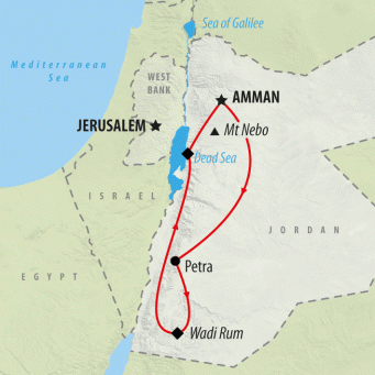 Self Drive Jordan - 8 days map