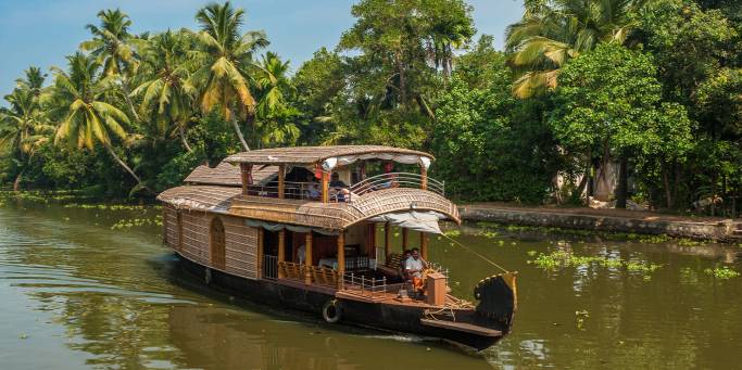 Rice boat in Kerala | India