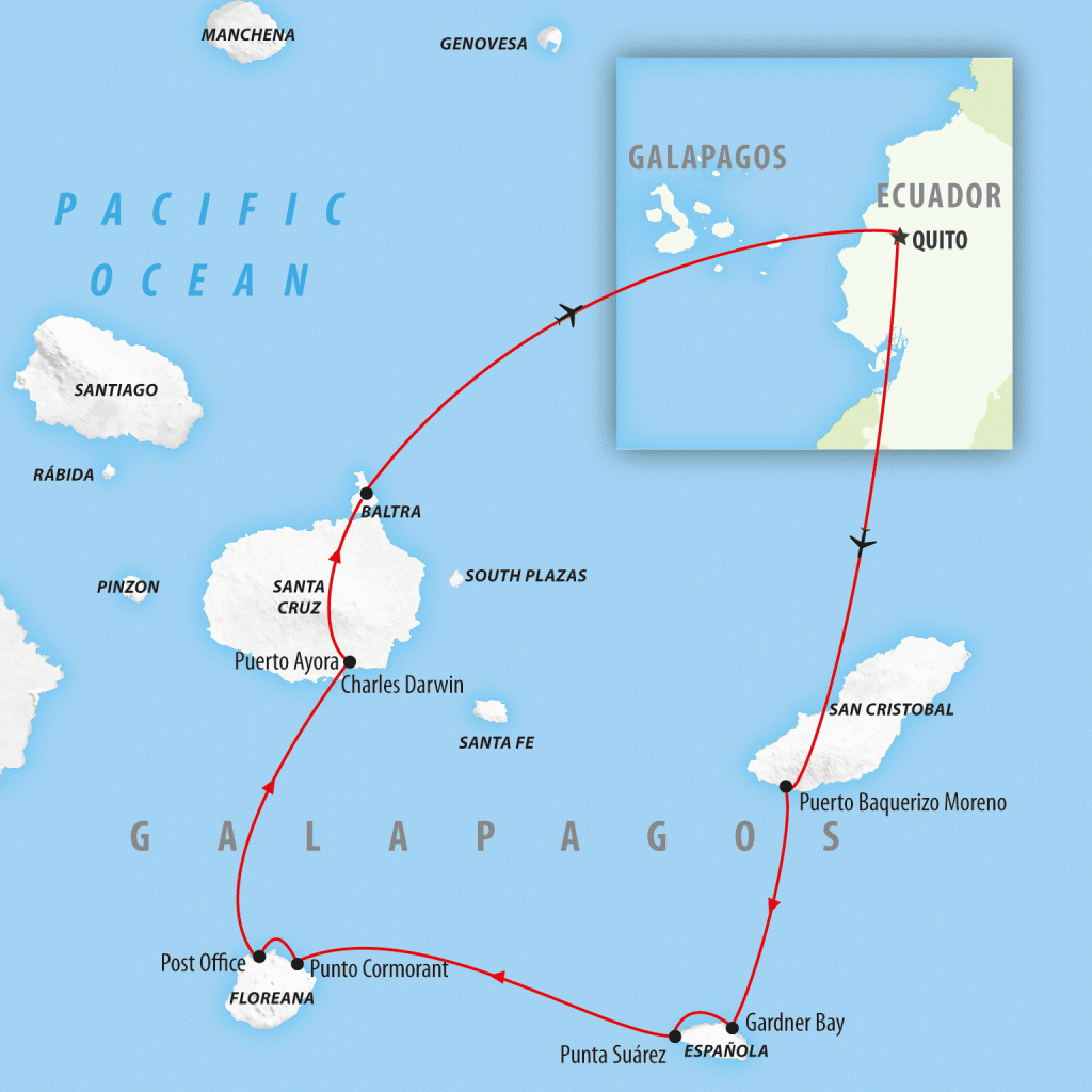 Galapagos Discovered - 6 days map