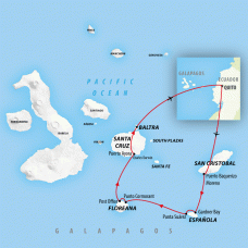 Galapagos Discovered - 6 days Map