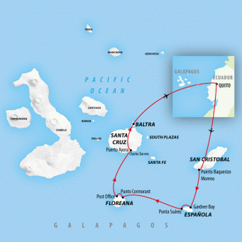 Galapagos Discovered - 6 days map