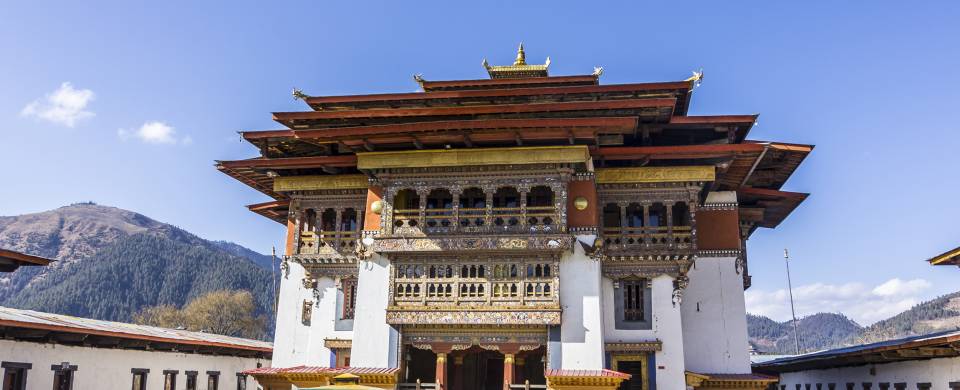 The world famous Gangtey Monastery in Gangtey