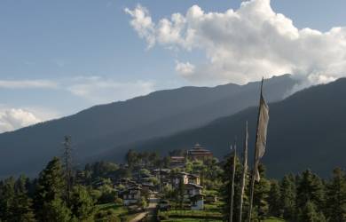 The lush Gangtey Valley - photo courtesy of Tourism Council of Bhutan