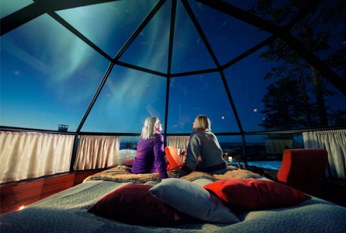 Glass igloo in Finland - Top Travel Tips - Credit Levimatkailu