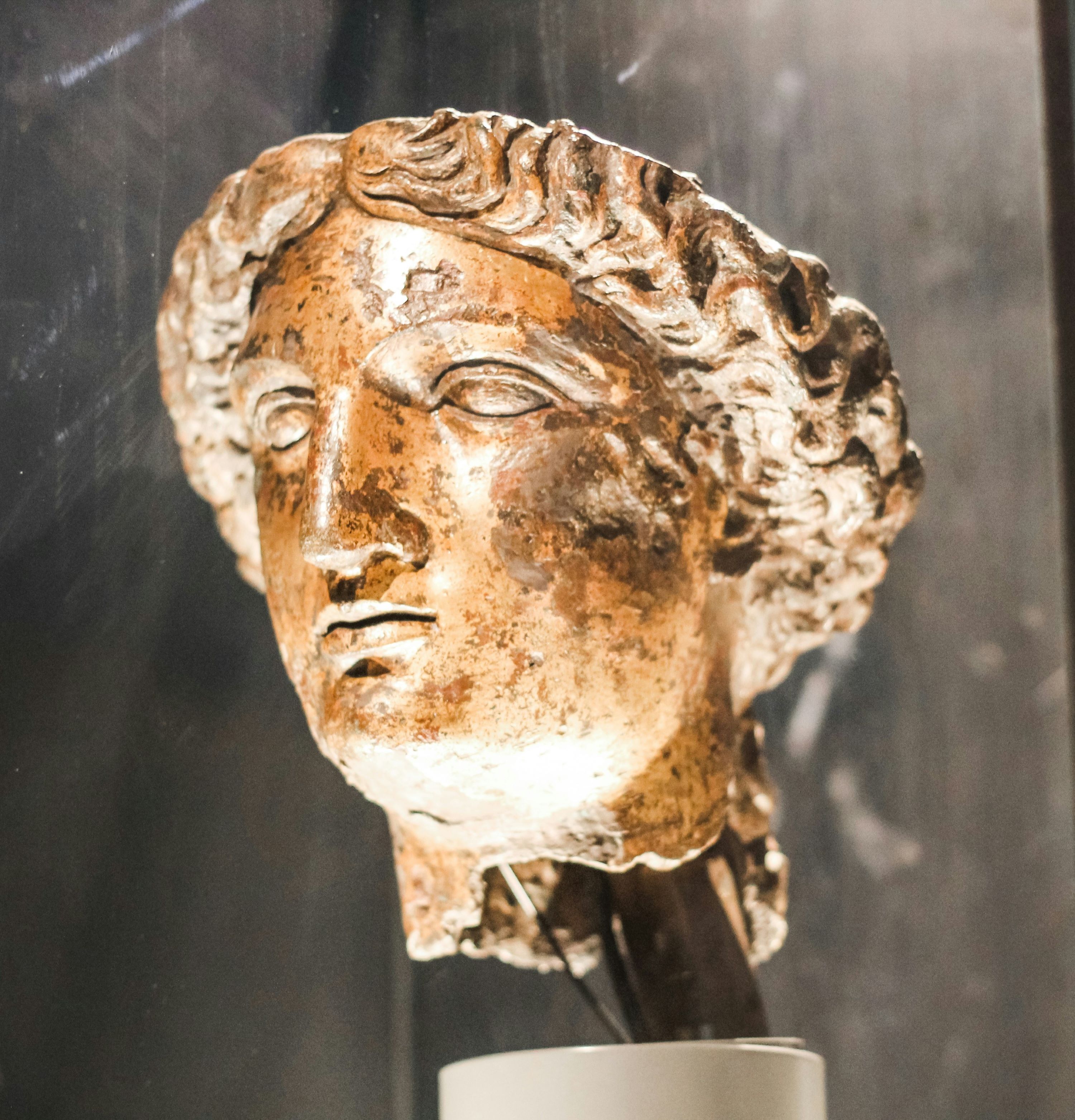 Greek artifact in a museum