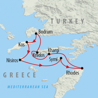 Greek Island Getaway - 8 days map