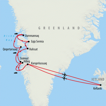 Greenland Disko Bay Discovered - 8 Days map