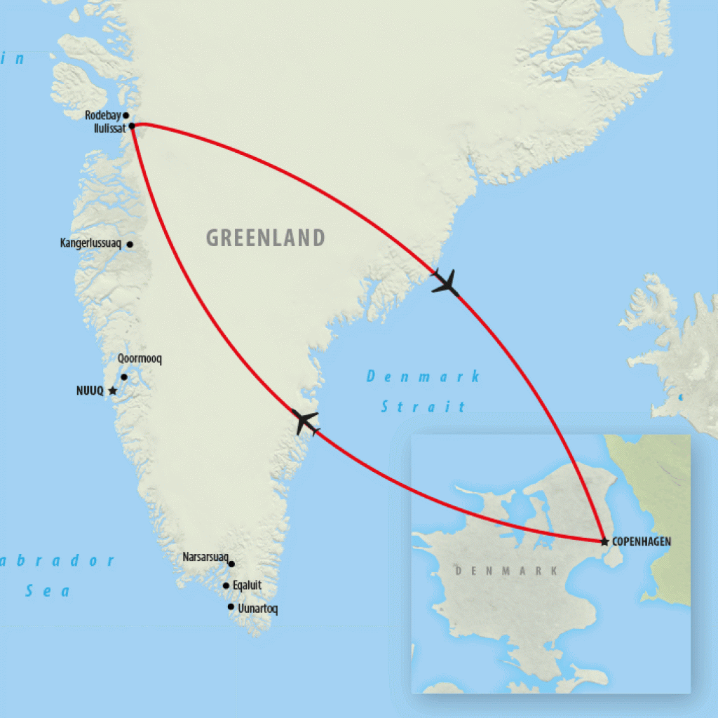 Greenland Ilulissat Adventure - 5 days map