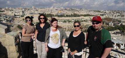 Group shot on Mt of Olives - Israel Tours - On The Go Tours