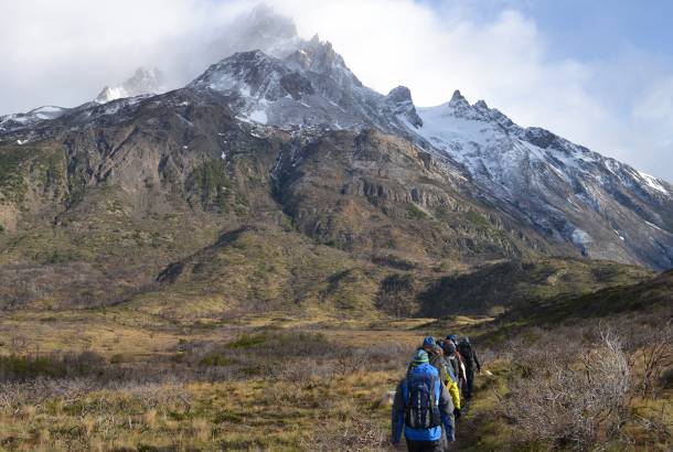 Group trekking in Patagonia