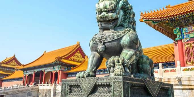 Guardian lion in Forbidden City | Beijing | China