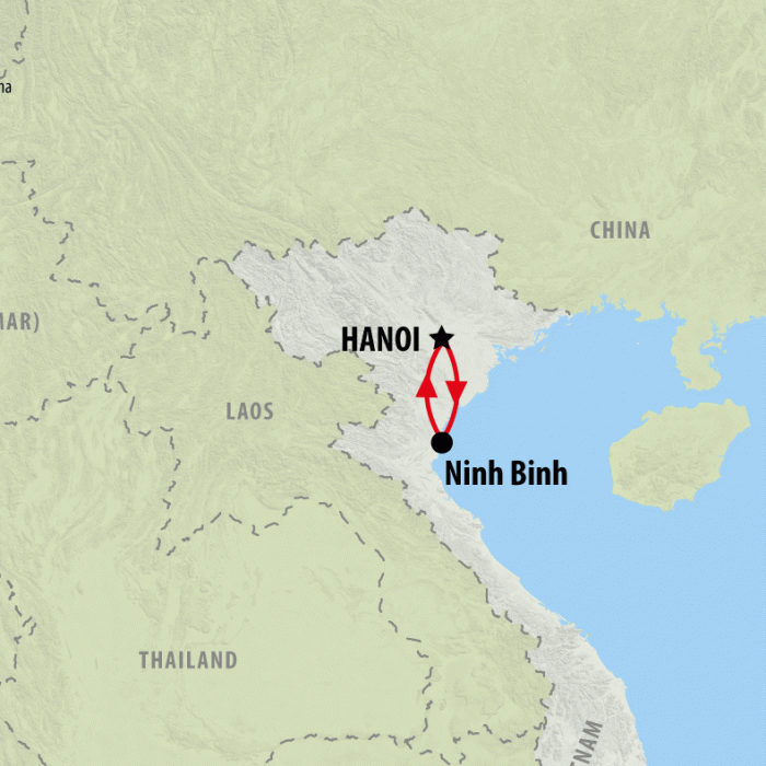 tourhub | On The Go Tours | Hanoi & Ninh Binh - 4 days | Tour Map