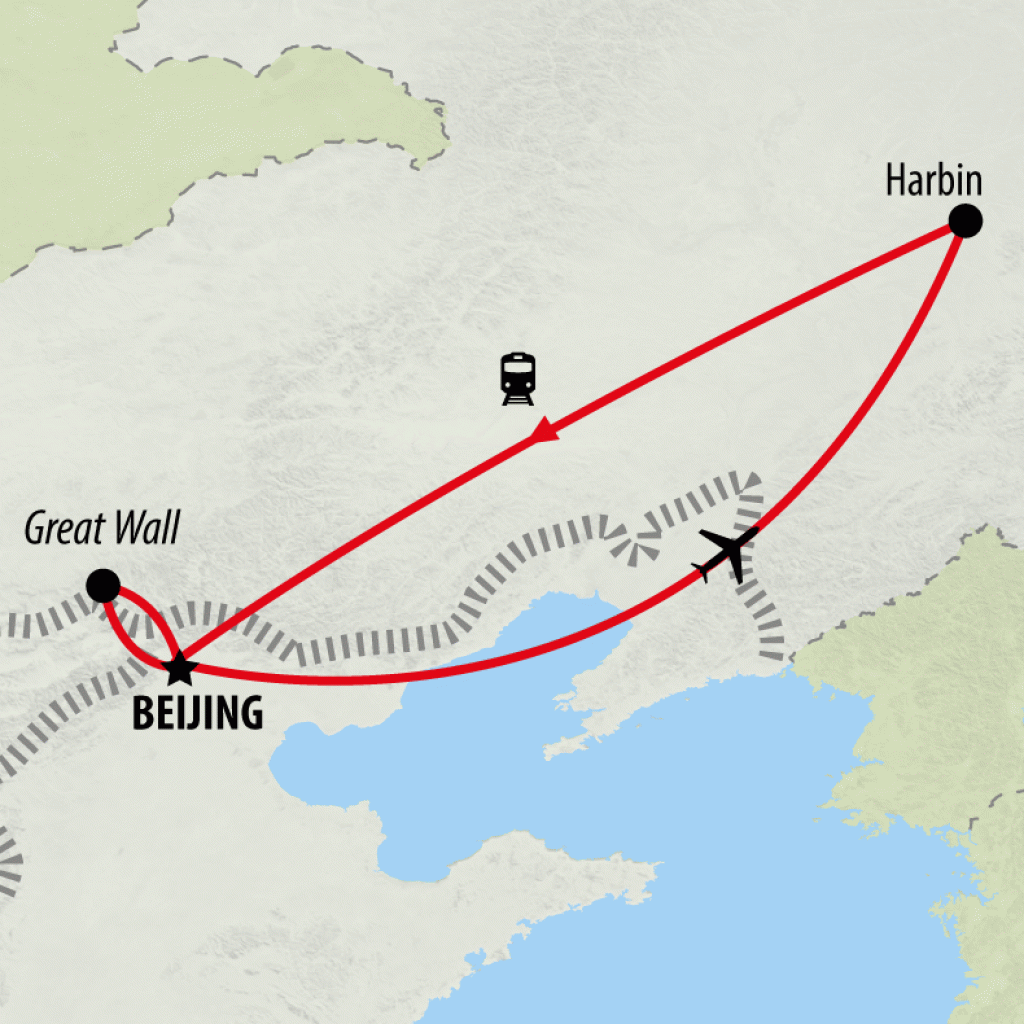 Harbin Ice Festival Express - 6 Days Map