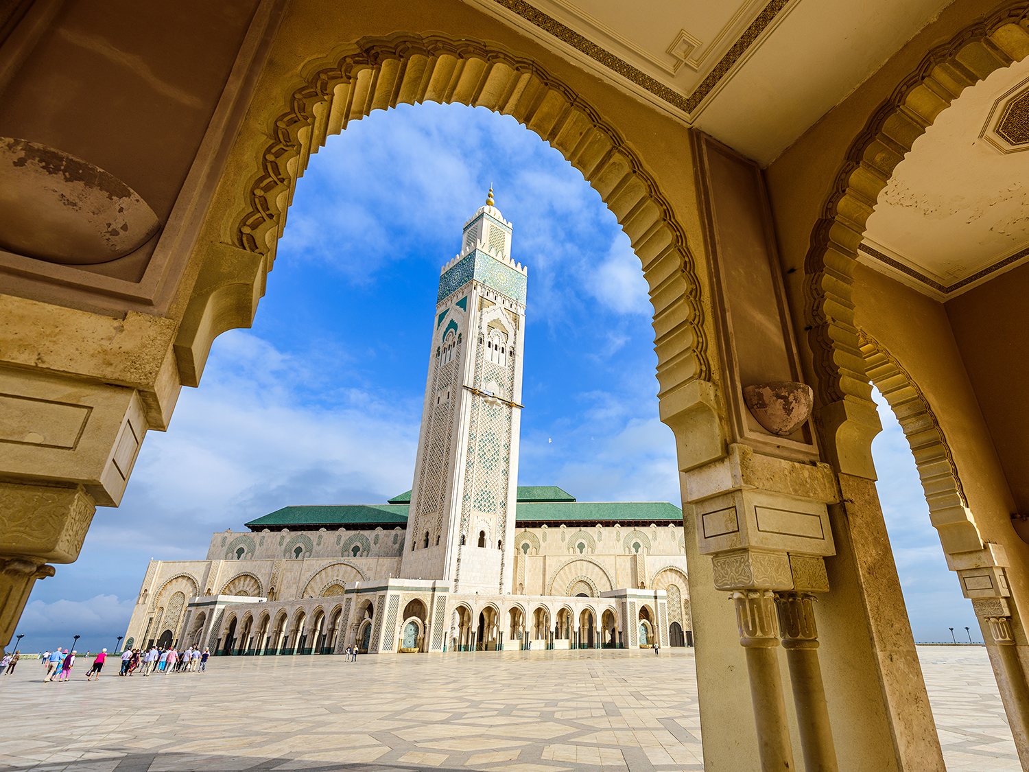 The exterior of Hassan II Mosque, Casablanca, Morocco
