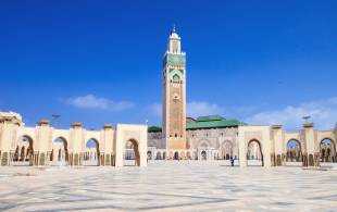 Hassan II Mosque square in Casablanca - Morocco Tours - On The Go Tours