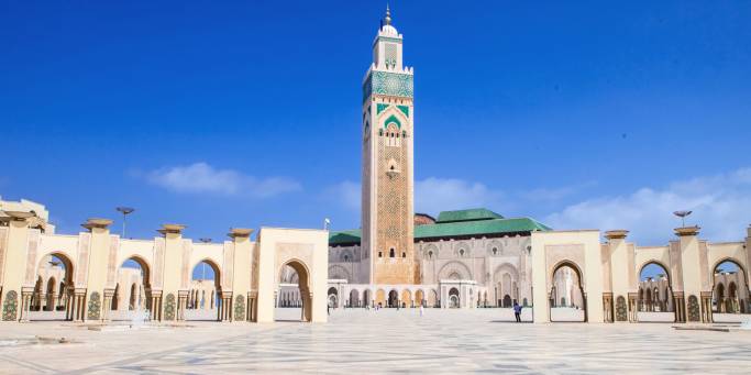 Hassan II Mosque square in Casablanca | Morocco