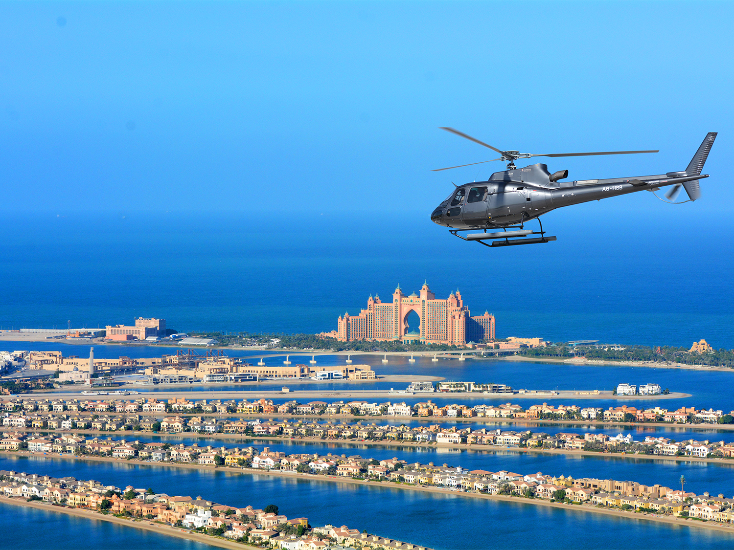 Helicopter tour over the Palm - Dubai