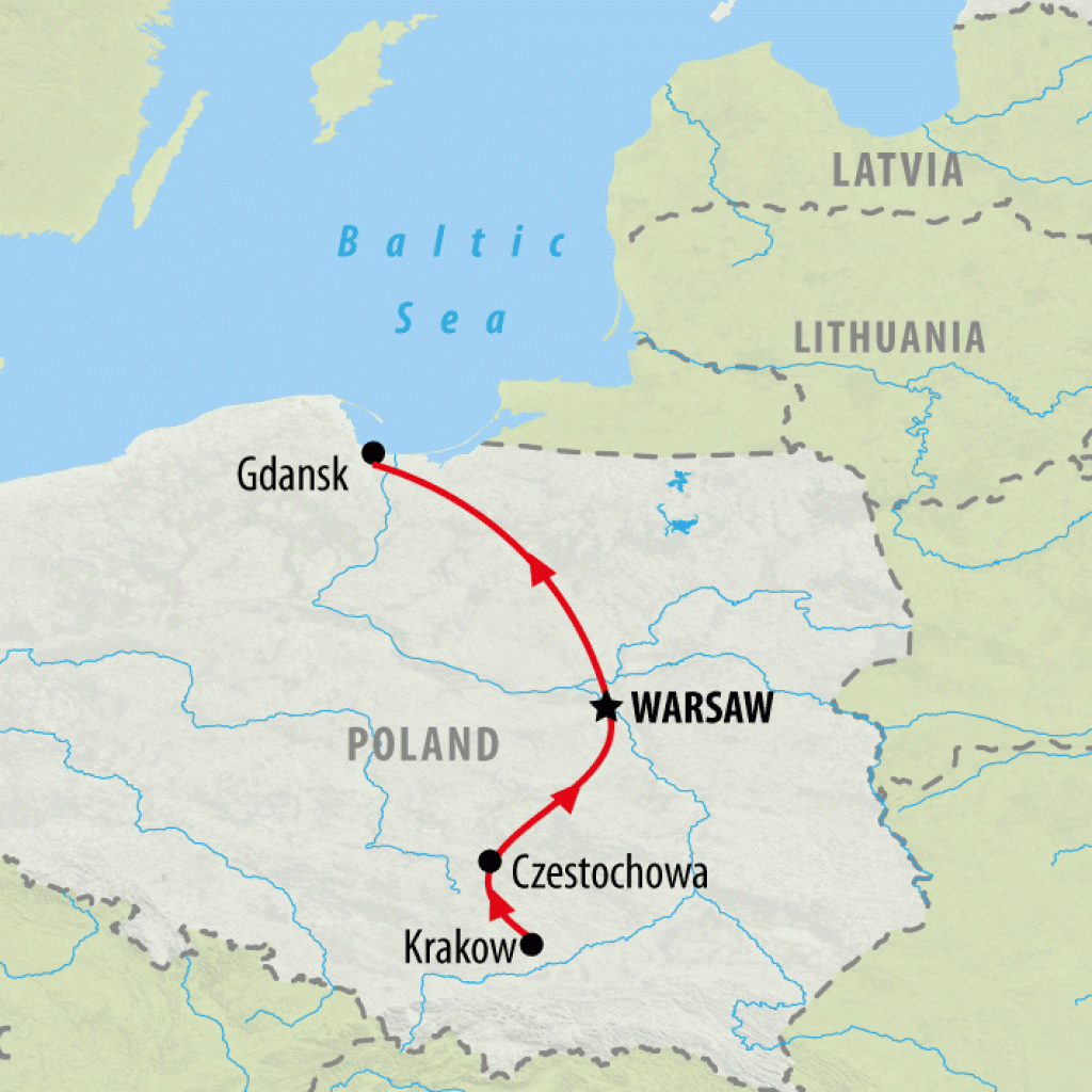 Highlights of Poland - 7 Days map