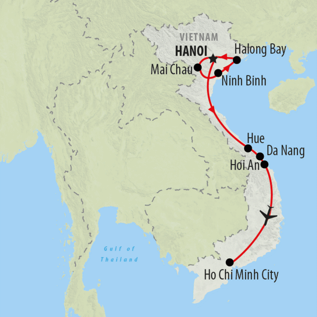Vietnam Explorer For Teenagers - 12 days map