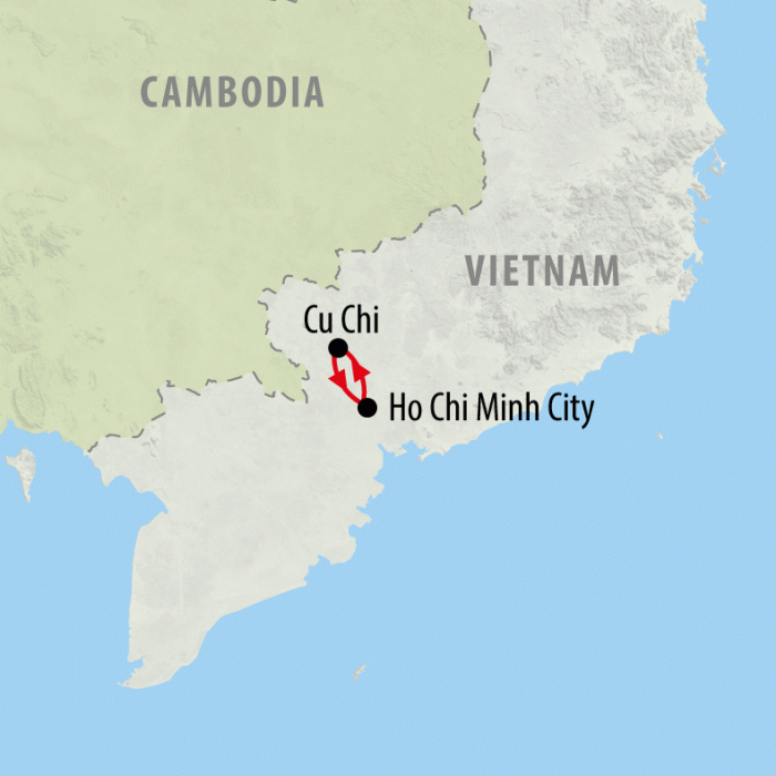tourhub | On The Go Tours | Ho Chi Minh City & Cu Chi Tunnels - 5 days | Tour Map