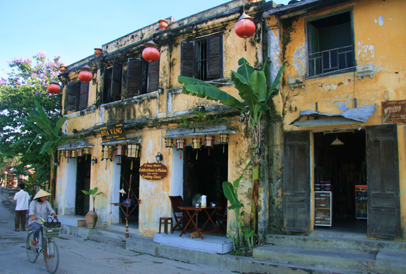 A building from the old town in hoi an Vietnam
