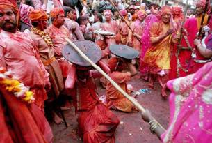 Holi celebrations at Barsana - credit gkrishna38 at Flickr