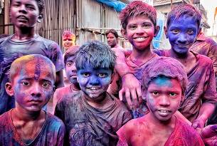 Holi celebrations in Mumbai - credit Jean-Marc Gargantiel at Flickr