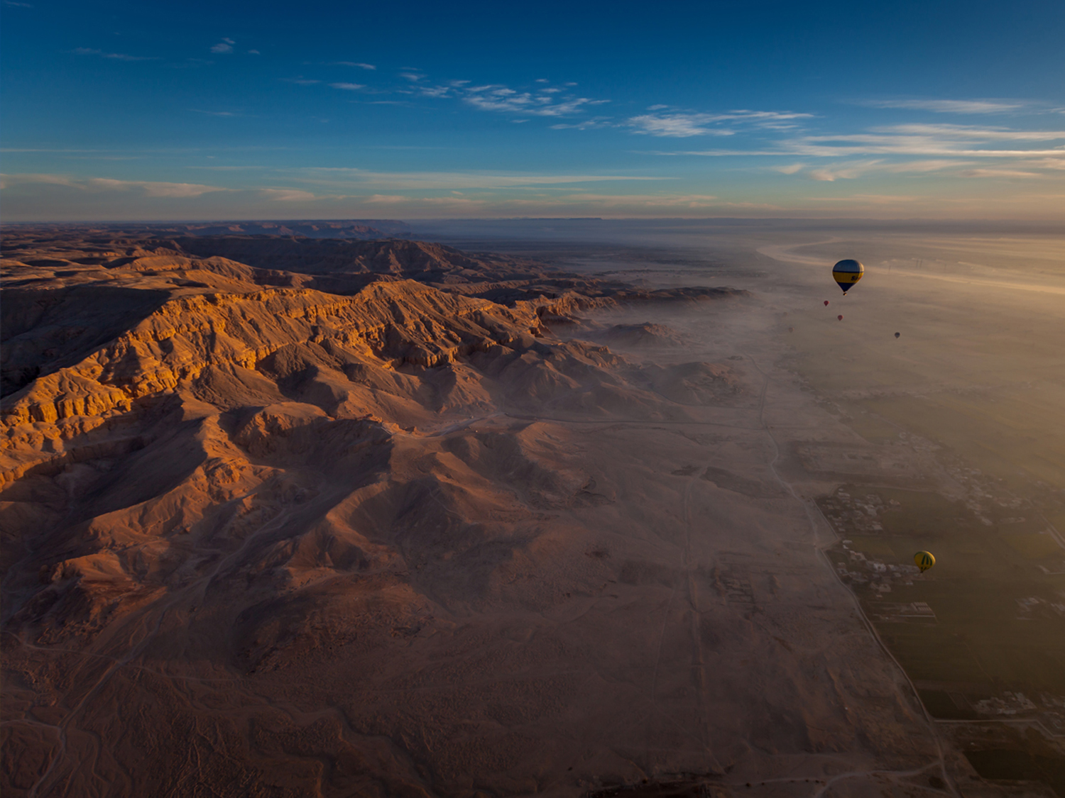 The Valley of The Kings from the sky
