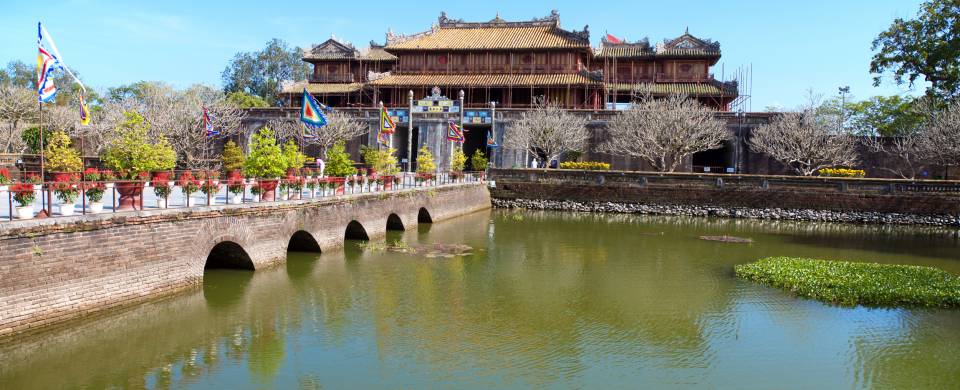 The majestic palace of the Imperial Forbidden City of Hue