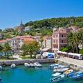 The island of Hvar stretching out into the sparkling blue sea